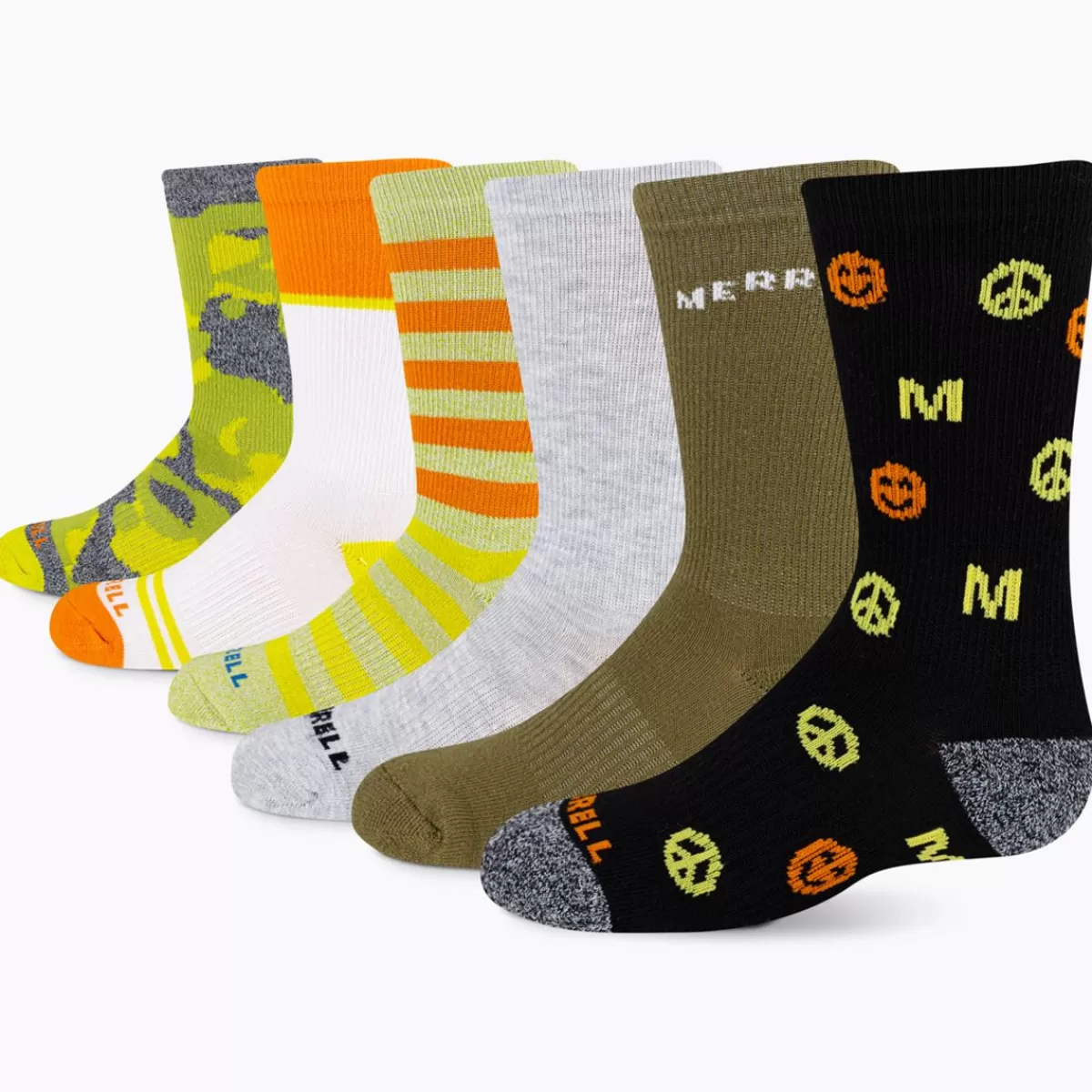 Kids Merrell Big Kid's Everyday Crew Sock 6-Pack