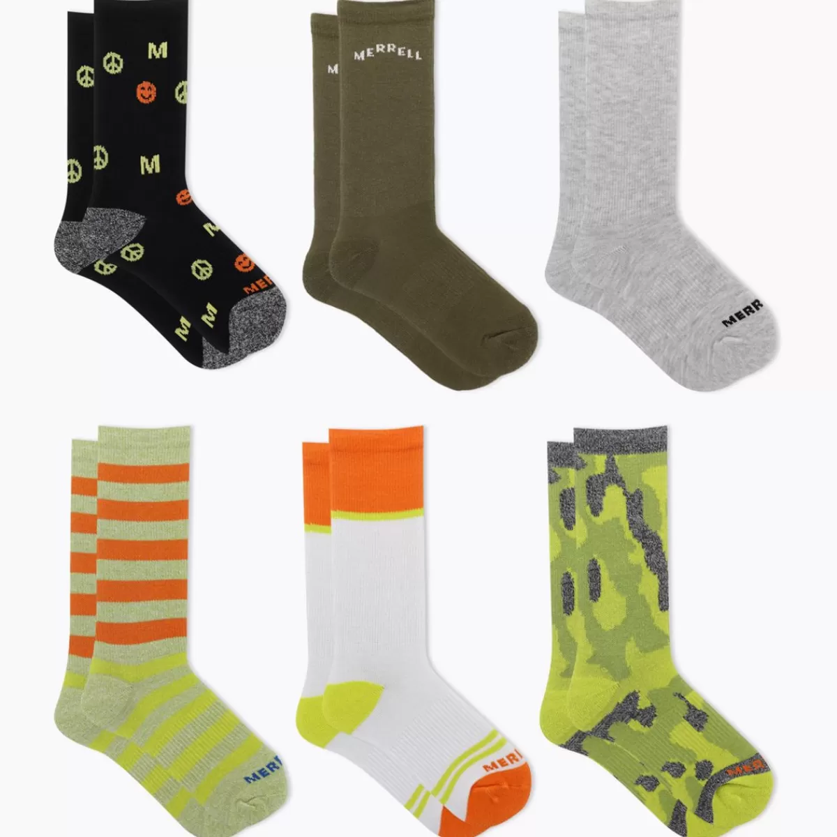 Kids Merrell Big Kid's Everyday Crew Sock 6-Pack